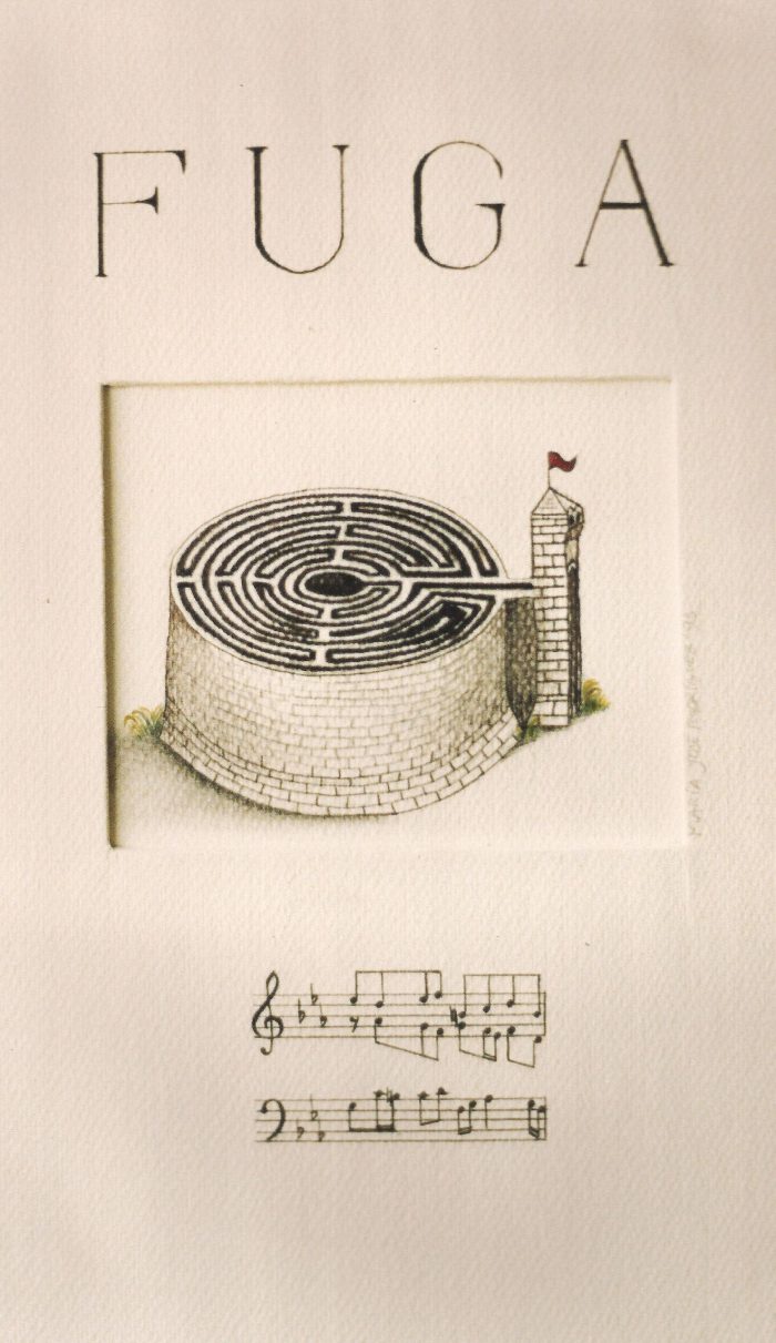 Fuga II, 1993.Carboncillosobre papel. 50 x 30 cm