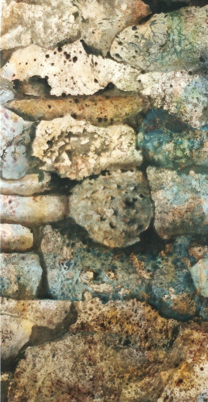 Gaviones, 2003. Tecnica mixta sobre papel. 30 x 50 cm