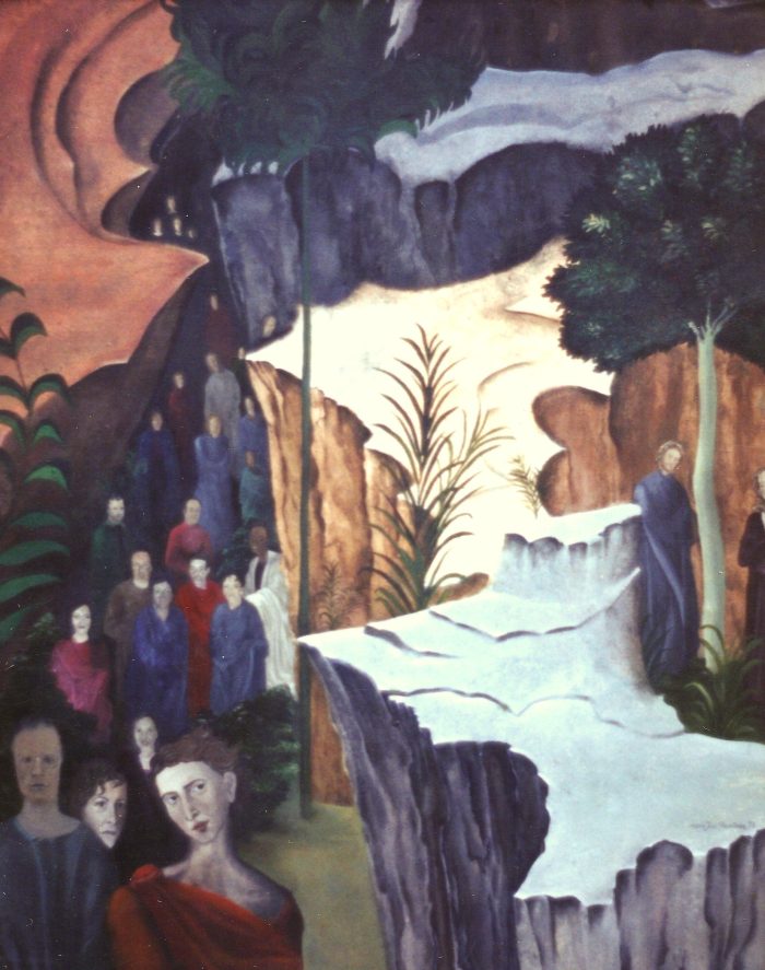Fuga I, 1993. Óleo sobre lienzo. 100 x 81 cm.