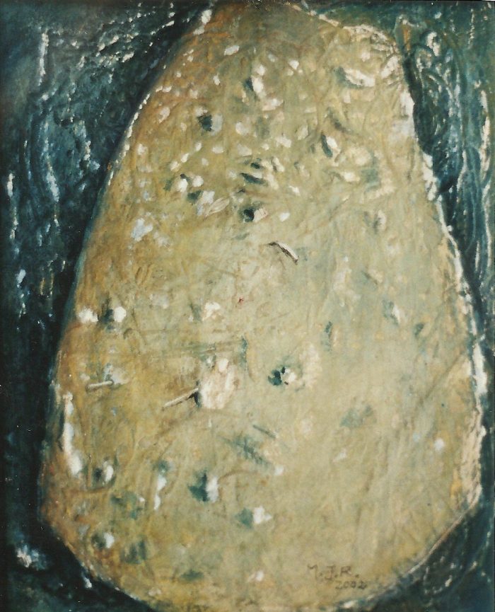 Piedra de Pinilla, 2003. Oleo sobre cartón. 19 x 25 cm