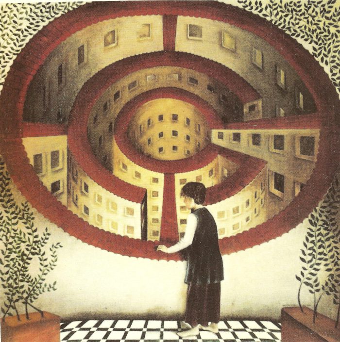 Vista desde el patio,1996. Oleo sobre lienzo. 100x100cm