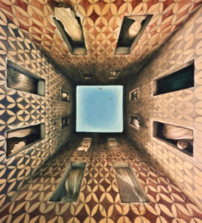 Patio, 1997. Oleo sobre tela, 100x100 cm