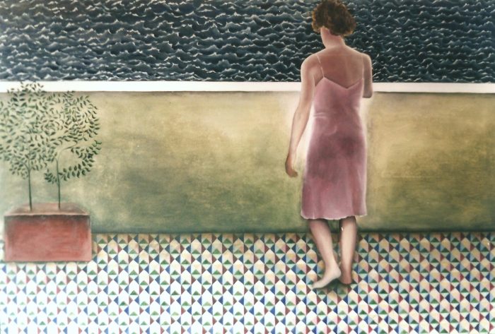 Vista desde la terraza, 1996. Oleo sobre tela, 60x100cm