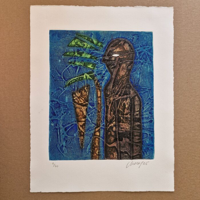 Colagrafía de Eduardo Roca Choco para la carpeta Corteza